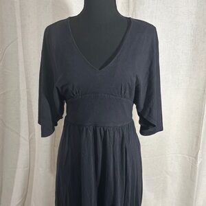 Paul & Joe for Target Black V-Neck Kimono Midi Dress